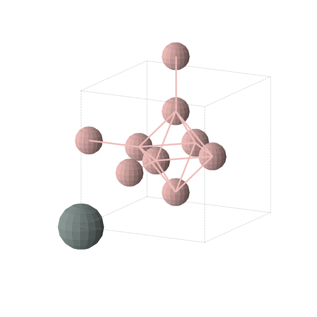 Crystal structure of SnB6 (cubic, Pm-3m (No. 221))