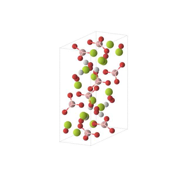 Crystal structure of B8Be16H8O32 (orthorhombic, Pbca (No. 61))