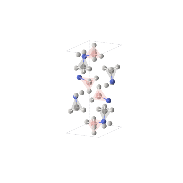 Crystal structure of BH8CN (orthorhombic, Pnma (No. 62))