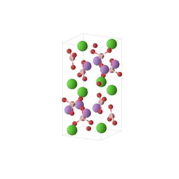 Crystal structure of B8Ca8Li8O24 (orthorhombic, Pbca (No. 61))