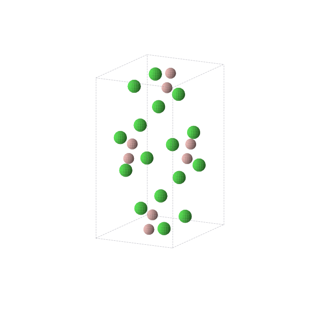 Crystal structure of BCl2 (orthorhombic, Pbca (No. 61))