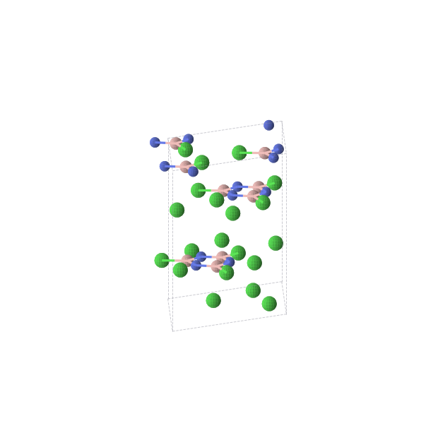 Crystal structure of BNCl2 (trigonal, R3 (No. 146))