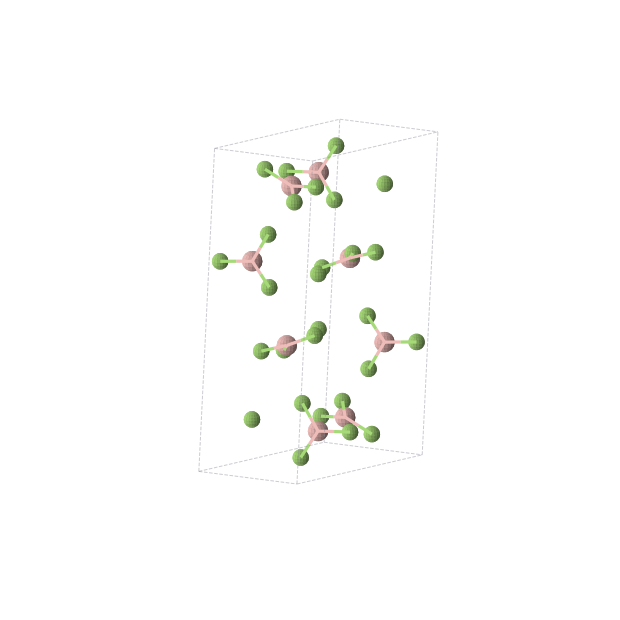 Crystal structure of BF3 (triclinic, P-1 (No. 2))