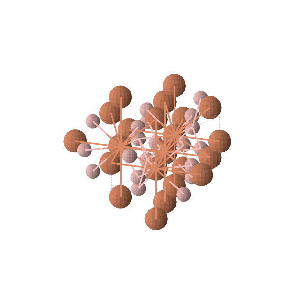 Crystal structure of B4Fe4 (orthorhombic, Cmcm (No. 63))