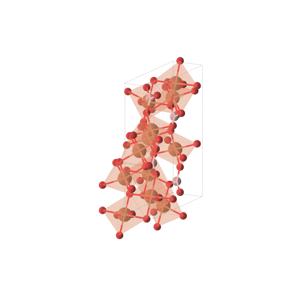 Crystal structure of B2Fe6O10 (orthorhombic, Pbam (No. 55))