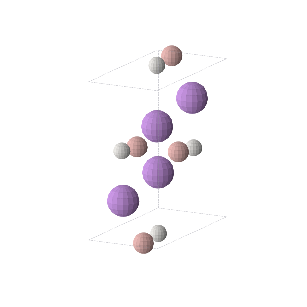 Crystal structure of LiBH (cubic, Pa-3 (No. 205))