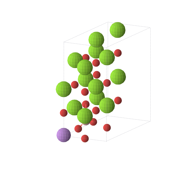 Crystal structure of LiMg14BO15 (orthorhombic, Pmm2 (No. 25))