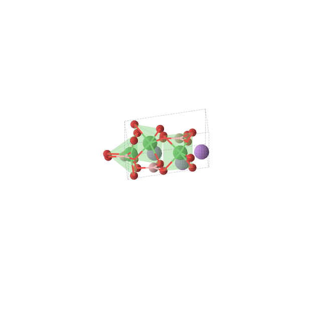 Crystal structure of LiNiBO3 (hexagonal, P-6 (No. 174))
