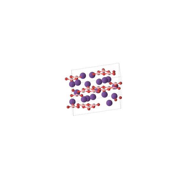 Crystal structure of BO2Rb (trigonal, R-3c (No. 167))