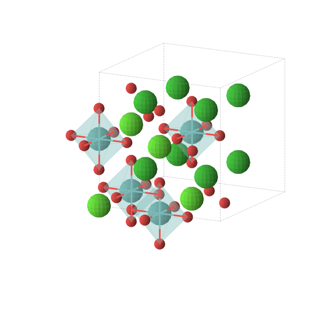 Crystal structure of Ba2CaMoO6 (cubic, Fm-3m (No. 225))