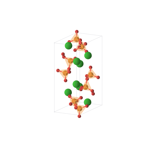 Crystal structure of Ba8O28P8 (orthorhombic, Pnma (No. 62))