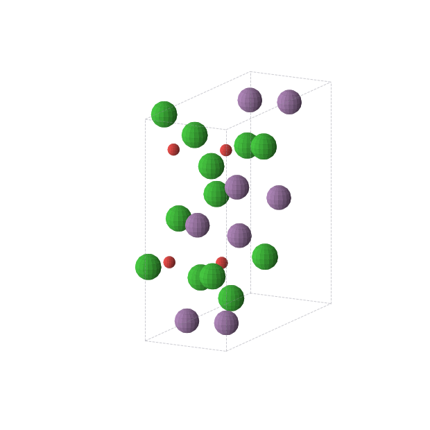 Crystal structure of Ba12O4Sb8 (orthorhombic, Pbam (No. 55))