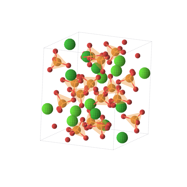 Crystal structure of Ba8Ca8O56P16 (monoclinic, P21/c (No. 14))