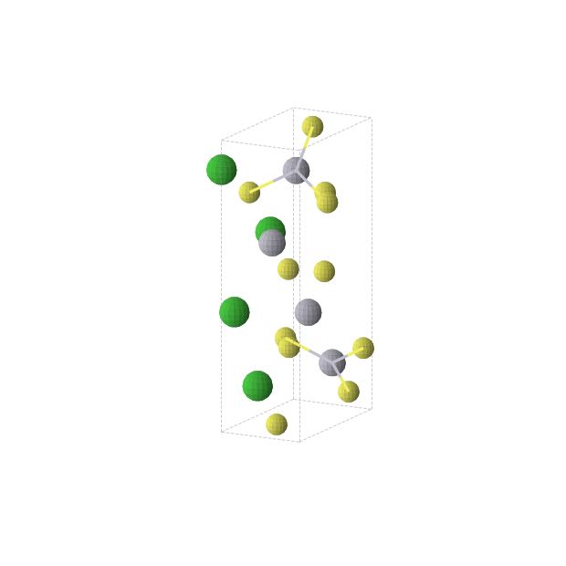 Crystal structure of BaHgS2 (orthorhombic, Pmc21 (No. 26))