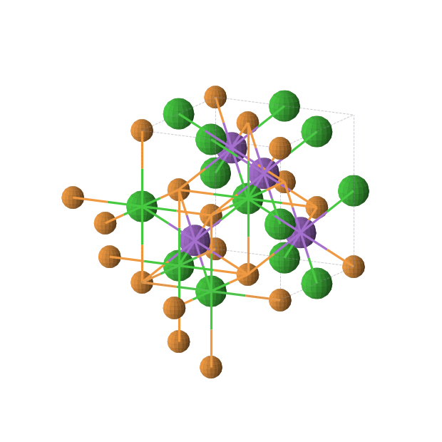 Crystal structure of KBaP (cubic, F-43m (No. 216))