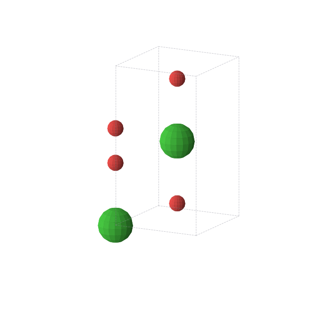Crystal structure of BaO2 (tetragonal, I4/mmm (No. 139))