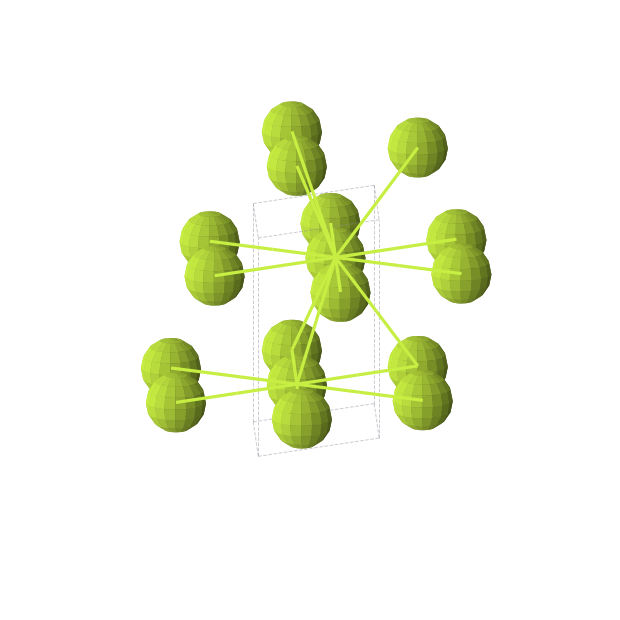 Crystal structure of Be (hexagonal, P63/mmc (No. 194))