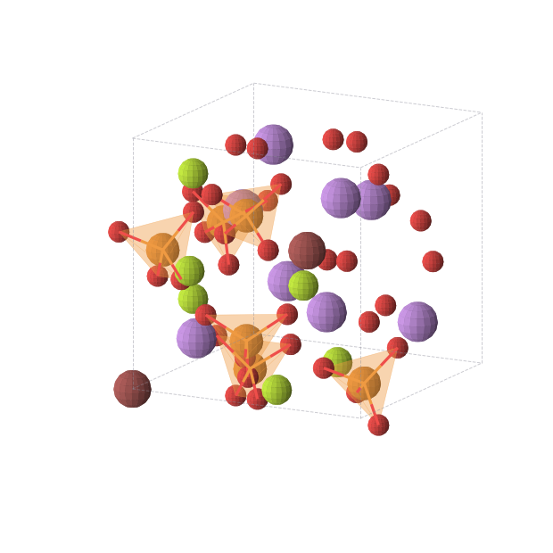 Crystal structure of Be6Br2Li8O24P6 (cubic, P-43n (No. 218))