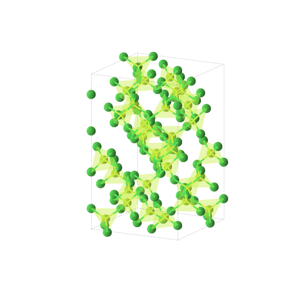 Crystal structure of BeCl2 (tetragonal, I41/acd (No. 142))