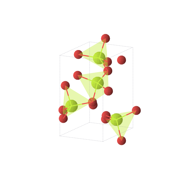 Crystal structure of BeO2 (orthorhombic, P212121 (No. 19))