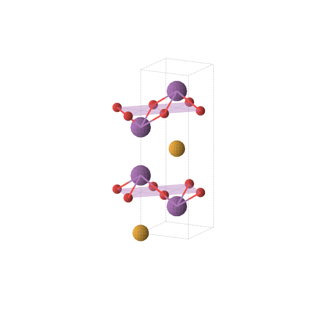 Crystal structure of Bi2SeO2 (tetragonal, I4/mmm (No. 139))