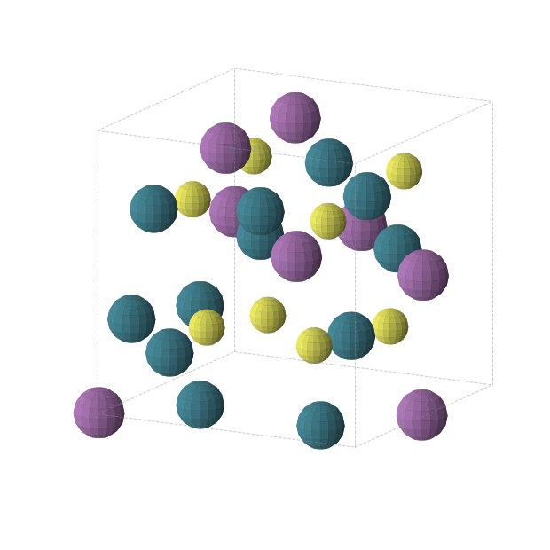 Crystal structure of Bi2Pd3S2 (cubic, I213 (No. 199))