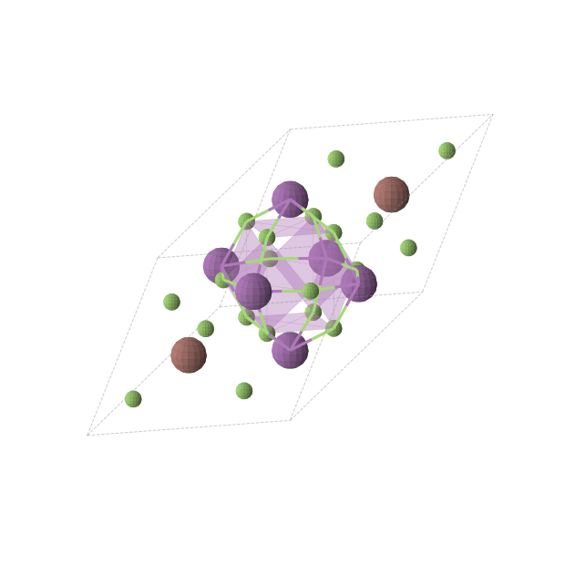 Crystal structure of TlBi3F10 (cubic, Fm-3m (No. 225))