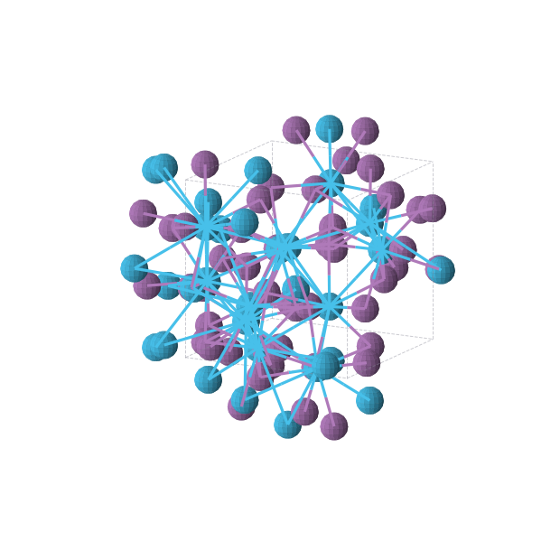 Crystal structure of Th3Bi4 (cubic, I-43d (No. 220))