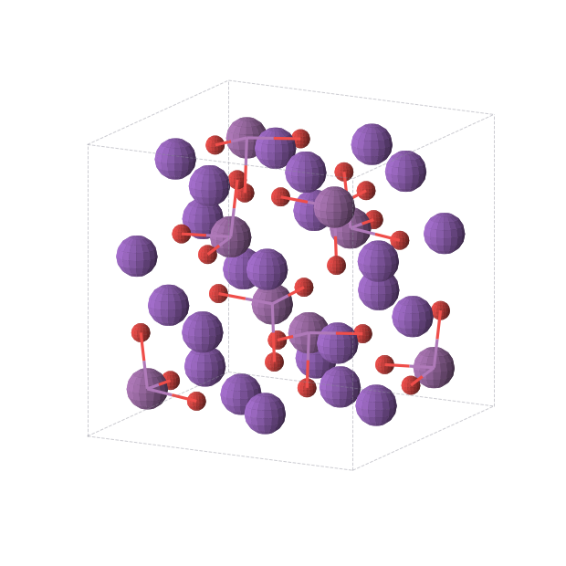 Crystal structure of K3BiO3 (cubic, I-43m (No. 217))