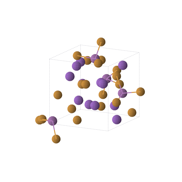 Crystal structure of Bi4K12Te12 (cubic, P213 (No. 198))
