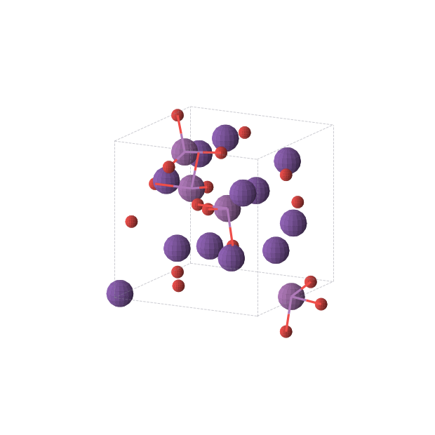 Crystal structure of Rb3BiO3 (cubic, P213 (No. 198))