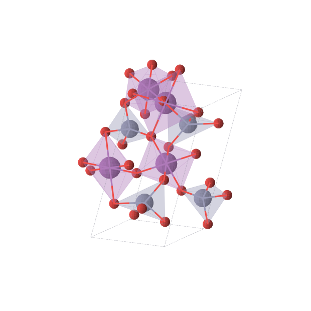 Crystal structure of ZnBiO3 (monoclinic, P21/c (No. 14))