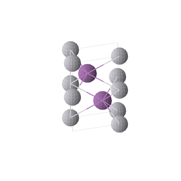 Crystal structure of BiPt (hexagonal, P63/mmc (No. 194))