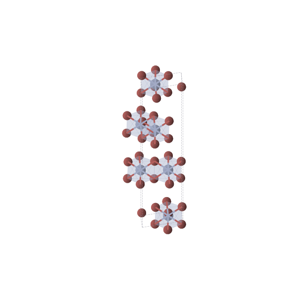Crystal structure of CrBr3 (trigonal, R-3 (No. 148))