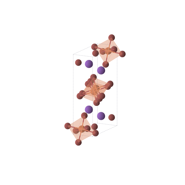 Crystal structure of Br12Fe4K4 (orthorhombic, Pnma (No. 62))