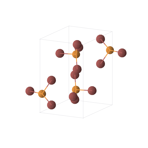 Crystal structure of PBr3 (orthorhombic, Pnma (No. 62))