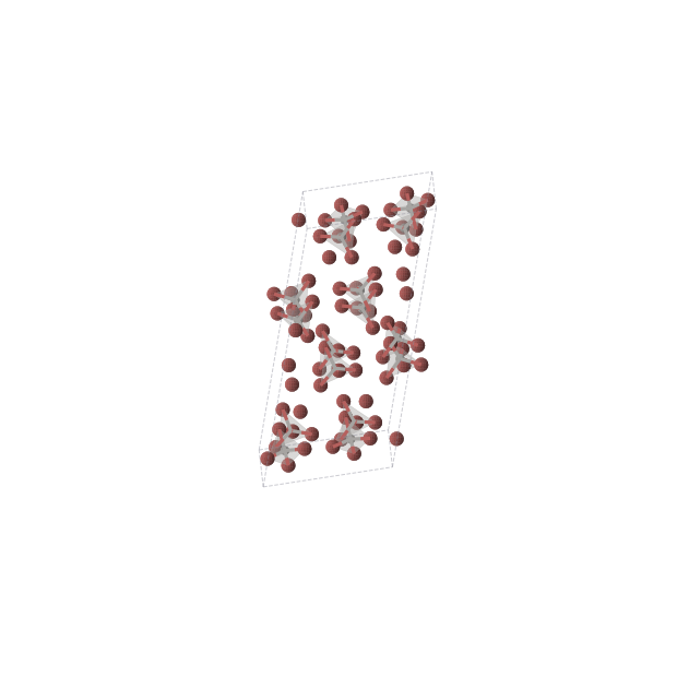 Crystal structure of CBr4 (monoclinic, C2/c (No. 15))