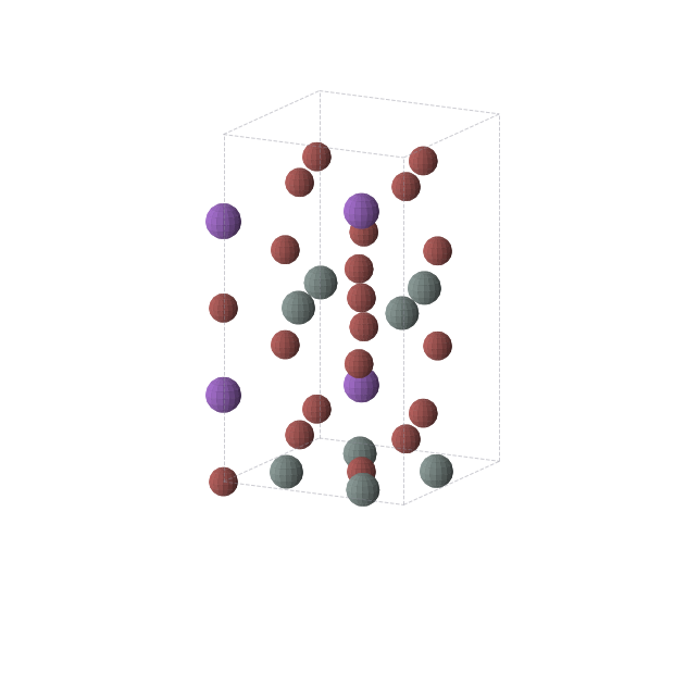 Crystal structure of KSn2Br5 (tetragonal, I4/mcm (No. 140))