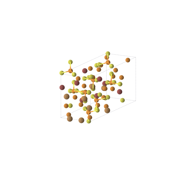 Crystal structure of Br4Cu4P16S12 (orthorhombic, Cmce (No. 64))