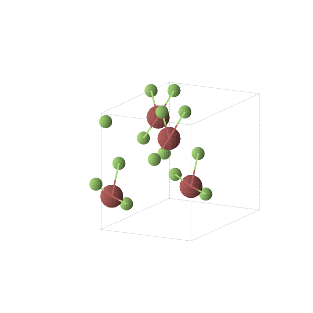 Crystal structure of BrF3 (orthorhombic, Cmc21 (No. 36))