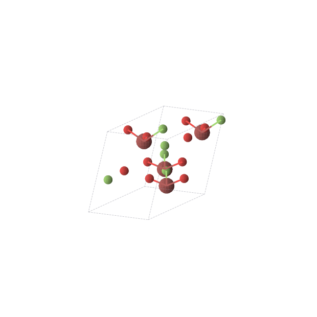 Crystal structure of BrO2F (monoclinic, Cc (No. 9))