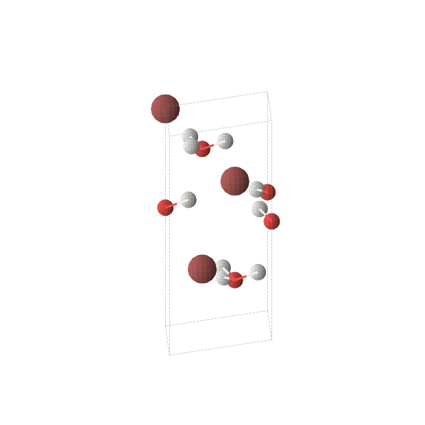 Crystal structure of H3BrO (trigonal, R3m (No. 160))