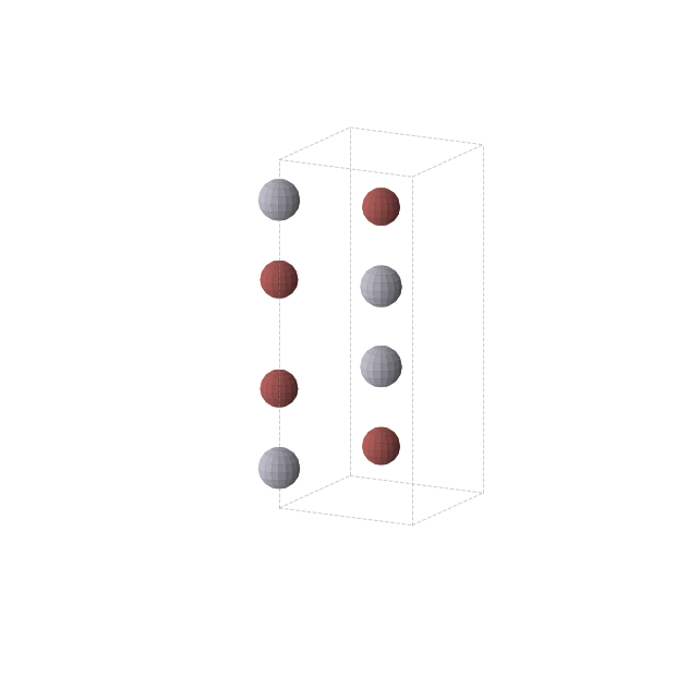 Crystal structure of HgBr (tetragonal, I4/mmm (No. 139))