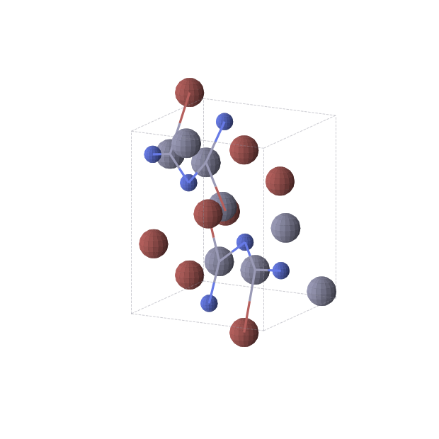 Crystal structure of BrNZn2 (orthorhombic, Pna21 (No. 33))