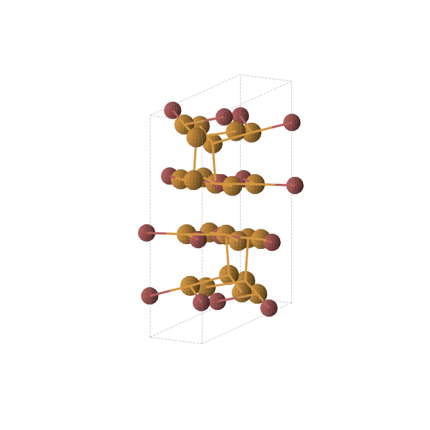 Crystal structure of Te2Br (orthorhombic, Pnma (No. 62))