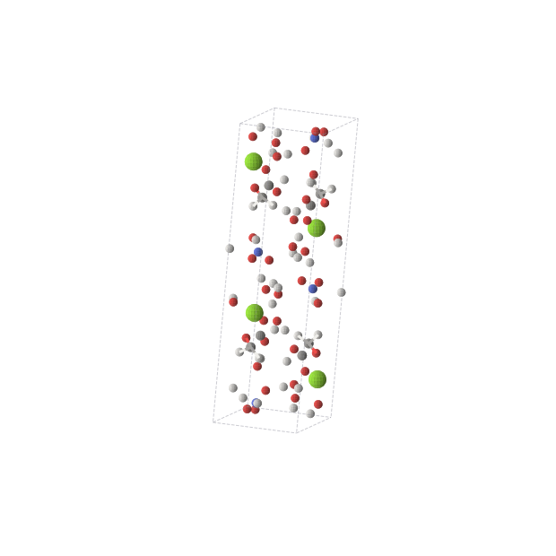 Crystal structure of C8H44Mg4N4O40 (monoclinic, P21/c (No. 14))