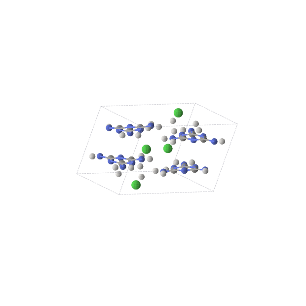 Crystal structure of C12Cl4H28N24 (monoclinic, C2/m (No. 12))