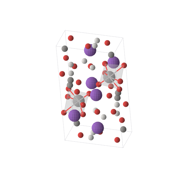 Crystal structure of C8H12K6O26V2 (triclinic, P-1 (No. 2))