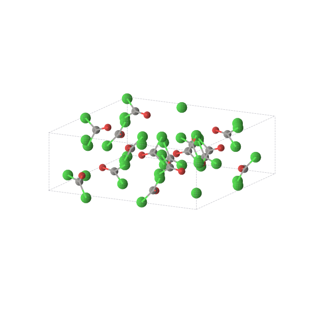 Crystal structure of CCl2O (tetragonal, I41/a (No. 88))