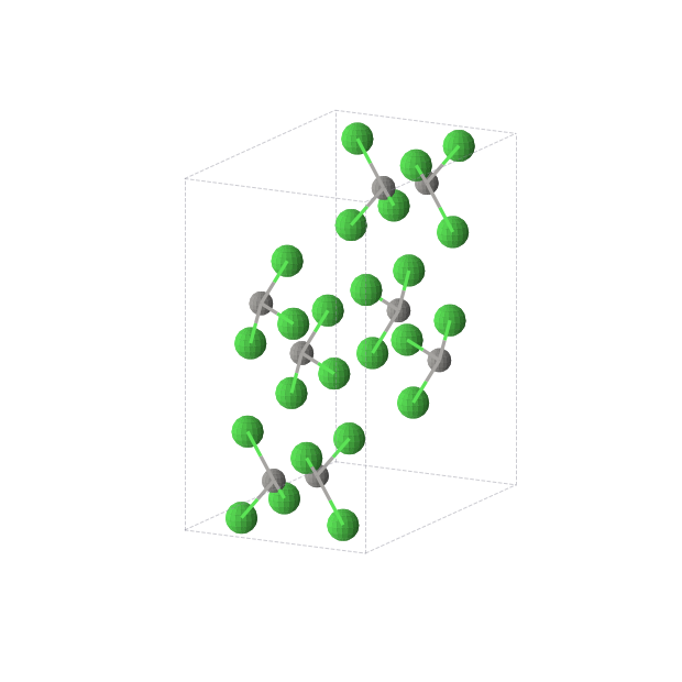 Crystal structure of CCl3 (orthorhombic, Pnma (No. 62))